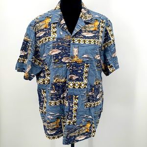 Hawaiian luau shirt Kalaheo Mens size Large